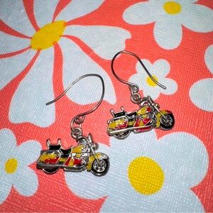 Handmade Vintage Motorcycle Earrings